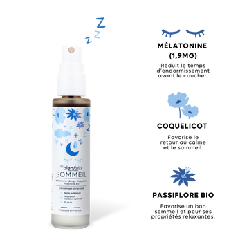 Les actifs naturels de notre spray mélatonine