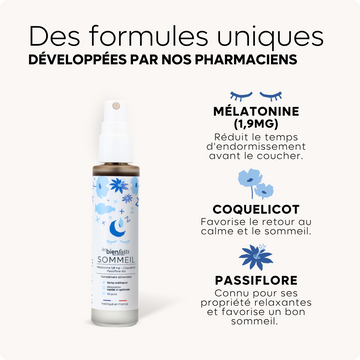 Les actifs naturels de notre spray mélatonine